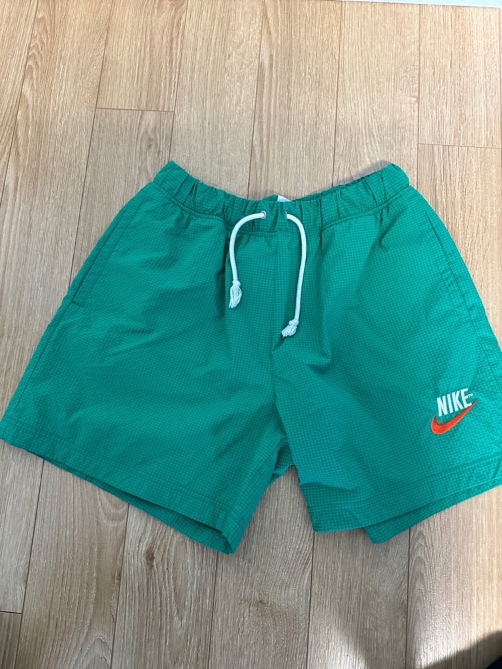 Nike Lined Woven Shorts with Orange Swoosh